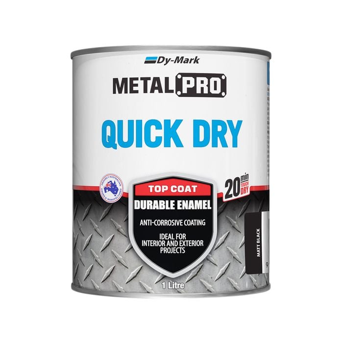 Dy-Mark 1L Black Matt MetalPro Quick Dry