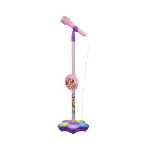 Disney Princesses Auxiliary Karaoke Microphone Stand Adjustable Height 53-89cm Colourful Flashing Lights