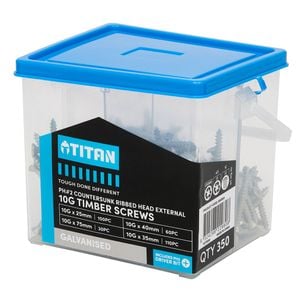 Titan 350 Piece 10G PH2 Galvanised External Timber Screws
