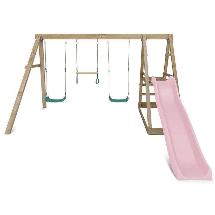 Lifespan Kids Winston Swing Set With Climb & 1.8m Slide (pastel Pink)