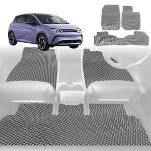 6D Diamond Car Floor Mats for All-new BYD Dolphin 2023-Current 5Door Hatchback-Full Set-Grey-Outback GT