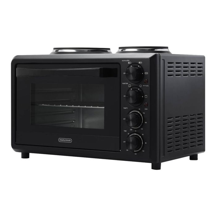 Morphy Richards 32L Black 2-in-1 Benchtop Convection Oven with Hot Plates