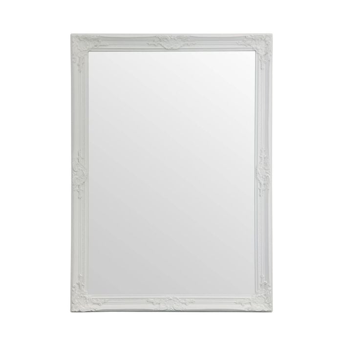 Elegant Collections White Small Mirror – French Provincial