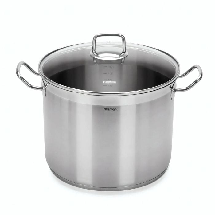 Stockpot With Glass Lid Stainless Steel 13.2 Ltr - Tahara Series