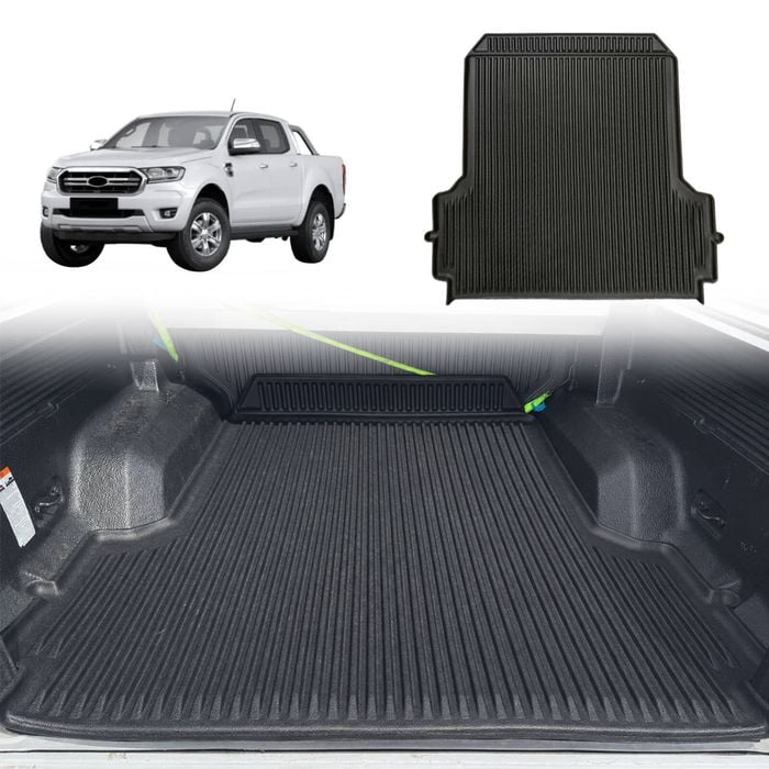 AUSGO 3D TPE Ute Mat for Ford Ranger Dual Cab 2011-2022 Fitted with Factory Plastic Tub Liner Tray Mat
