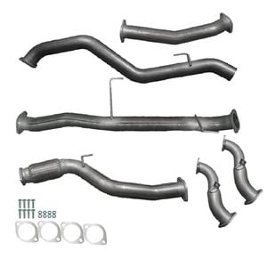 Ignite Exhausts Turbo Back For Isuzu Rc D-max 3l 3" No Cat With Pipe Raw Aluminised Steel