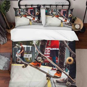 3D Pexels Street Sports Skateboard Quilt Cover Set Bedding Set Duvet Cover Pillowcases LXL