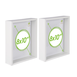 Nicola Spring 3d Deep Box Photo Frames - 8 X 10" - Pack Of 2