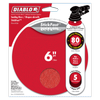 Diablo 150mm 80 Grit StickFast Sanding Disc - 5 Pack