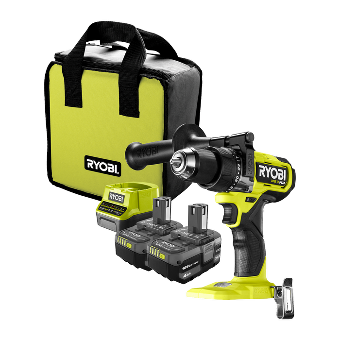 Ryobi 18V ONE+ HP Brushless Hammer Drill Kit Bunnings New