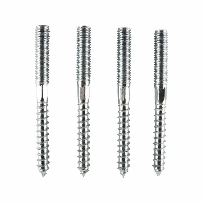 Everhang M8 x 80mm Zinc Plated Hanger Bolt - 4 Pack