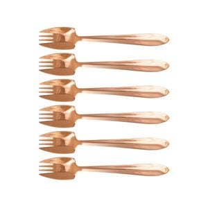 Label Rose Gold 6 Piece Cutlery Box Set Mirror 20x13.6x3.7cm Black Splayd