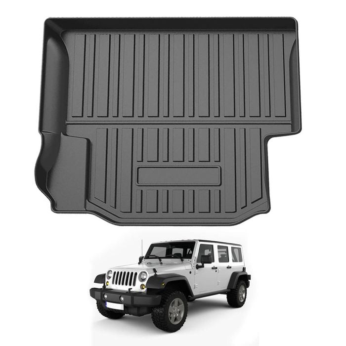 AUSGO Boot Liner for Jeep Wrangler JK 4Door 2007-2018 Cargo Trunk Mat Boot Mat