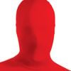 Adult Full Head to Neck 2nd Skin Face Mask Sports Halloween Costume Supporter Accessory Red Colour, ADULT