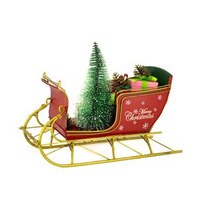 Boyle Metal Christmas Sled W/ Tree Ornament Decoration 30x14x21cm