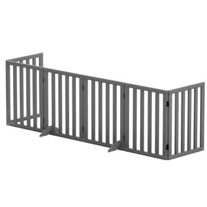 i.Pet Dog Gate Playpen Enclosure 6 Panel Pet Door Fence Wooden Play Pen Stair