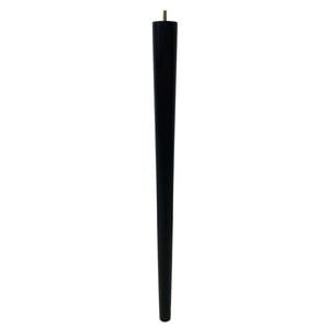 Adoored 53 - 30 x 730mm Black Round Tapered Pine Furniture Leg