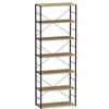 Flexi Storage Studio 800 x 2195 x 360mm Black And Oak Silhouette 7 Shelf Starter Kit