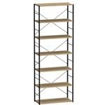 Flexi Storage Studio 2195mm Black And Oak Silhouette 7 Shelf Starter Kit