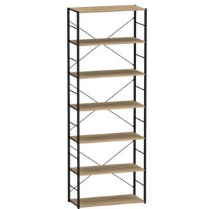 Flexi Storage Studio 800 x 2195 x 360mm Black And Oak Silhouette 7 Shelf Starter Kit