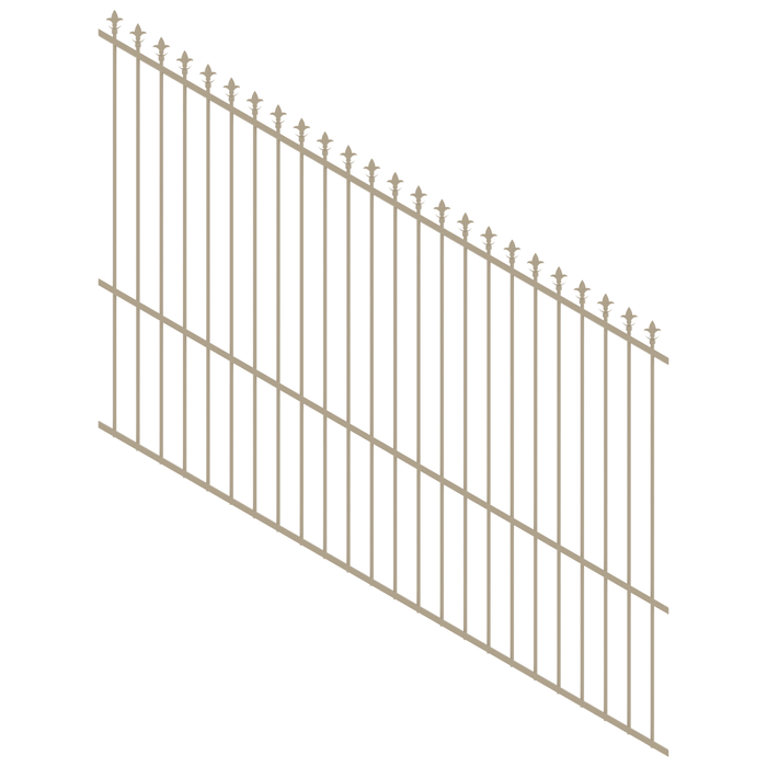 ProtectorAl 1201-2400W x 1800H Paperbark Spear Top Pool Fence Panel Raked 16-30º