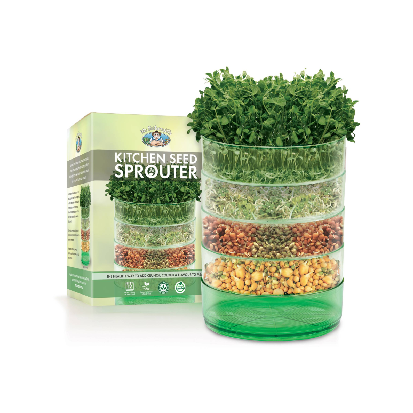 Mr Fothergills Kitchen Seed Sprouter | 15 x 15 x 21cm