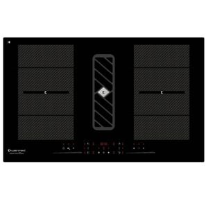 Kleenmaid 90cm Black Induction Cooktop With Integrated Air Extraction System