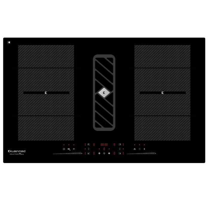 Kleenmaid 90cm Black Induction Cooktop With Integrated Air Extraction System