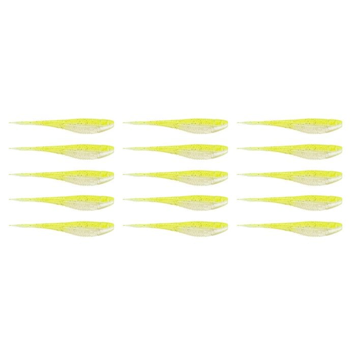 3x 5PK 5In Rapala Crush City The Jerk Soft Plastic Minnow Lures - Neon Pearl