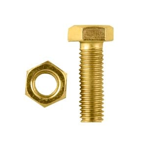Pinnacle M8 x 25mm Yellow Zinc Hi Tensile Hex Bolt And Nut - 4 Pack