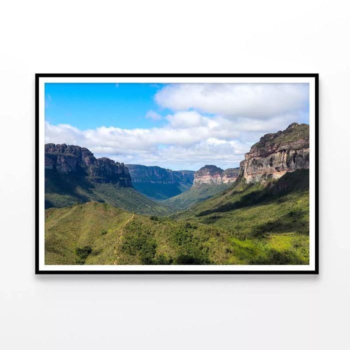 Valley with Mountains  Print 100% Australian Made 120x90cm  (Poster)