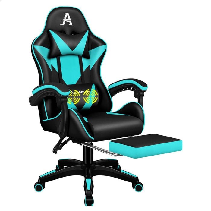 ALFORDSON Massage Gaming Chair Cyan