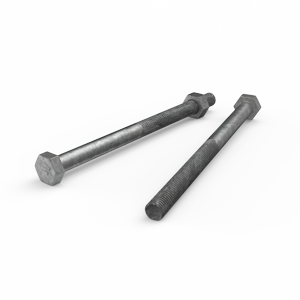 ZENITH M10 x 150mm Hot Dip Galvanised Hex Head Bolts and Nuts - Each