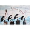 P&P Multicolour Pelicans Hand Painting Canvas Artwork For Coastal Inspired Home Decor