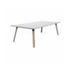 Olg Plantation Boardroom Table 4 Leg Solid Oak Frame White Top L2400mm X W1200mm