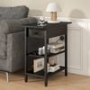 Ufurniture Side Table Sofa End Table Flip Top Night Stand Bedside Table 60*30*60cm Black