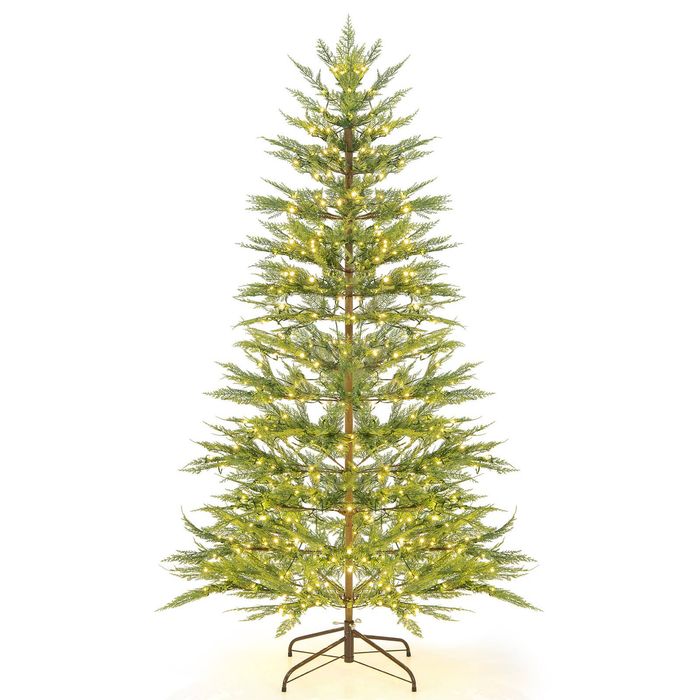 Costway 1.95M Simulated Cypress Christmas Tree Holiday Party Decor 430 LEDs