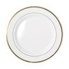 12x 6pc Partyware Heavy Duty Dinner Plates Set W/ Gold Lining 260mm White