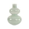 Urban Jasyln 18cm Frosted Double Ring Glass Flower Vase - Sage