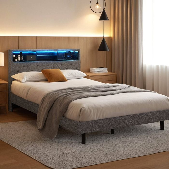 Artiss Bed Frame King Single LED Mattress Base Platform Storage Headboard