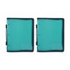 2x Marbig A4 File Zipper 3 O-ring Binder W/ Handle 25mm Document Organiser Green