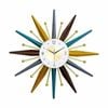 Sunrise Retro Wall Clock - 70cm Mid-Century Modern Starburst Design