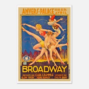 Galrie Broadway Anvers Palace Vintage Art Deco Poster Timeless New York City Elegance, Poster Only, A4 21 x 30cm (8 x 12inch)