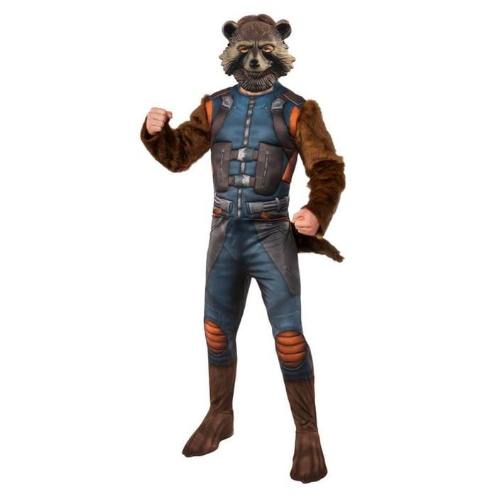 Rocket Raccoon Deluxe Adult Halloween Costume for Halloween Cosplay with Mask, Extra-Large