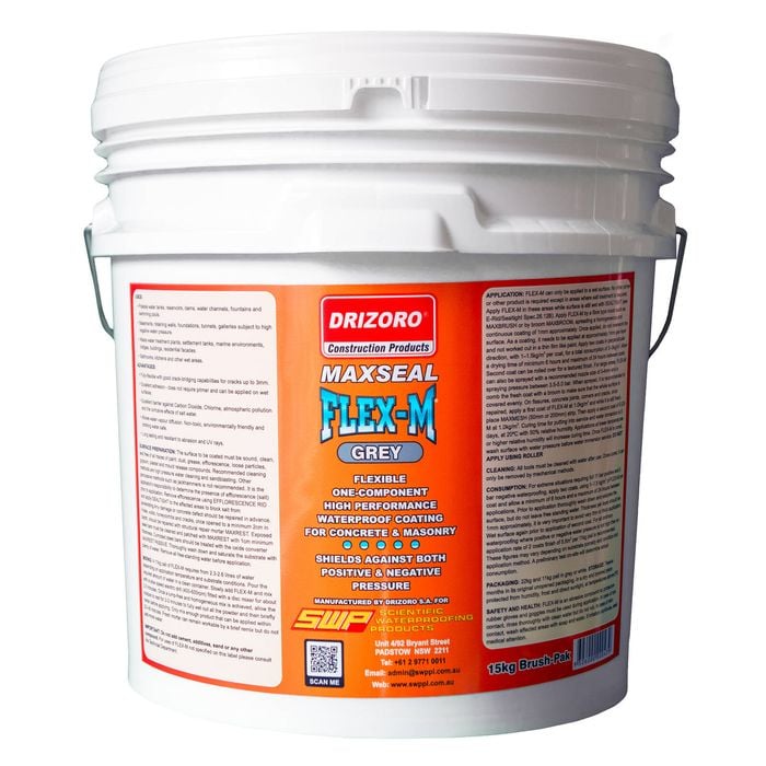 Drizoro Maxseal Flex-M Grey 15kg Brush-Pak