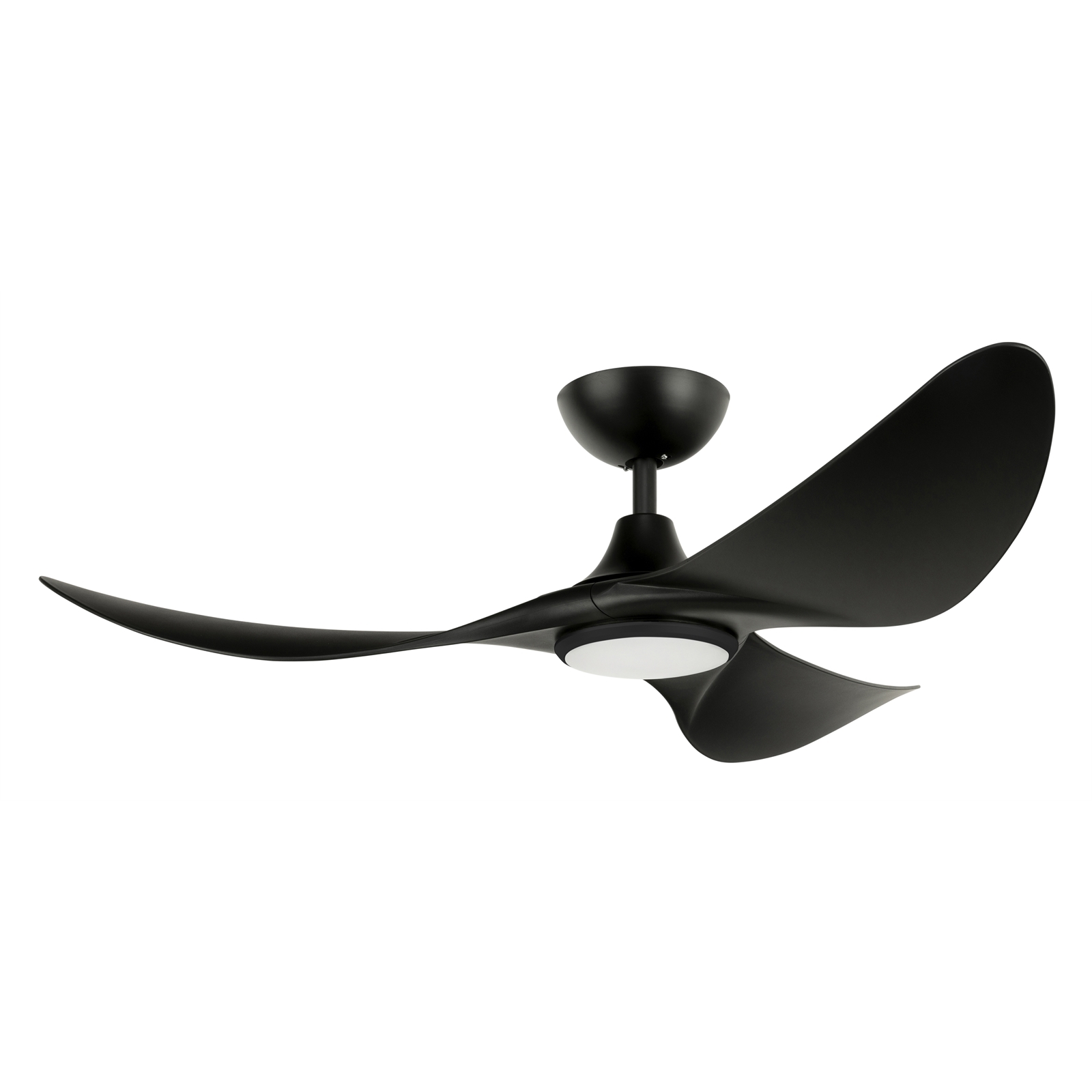 Brilliant 142cm Matte Black Large Clover Indoor Outdoor ABS LED Light DC Ceiling Fan With Remote thumbnail 2