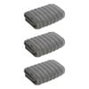 3x Christy Kensington Bathroom King Hand Towel Cotton 90x50 Cm Charcoal