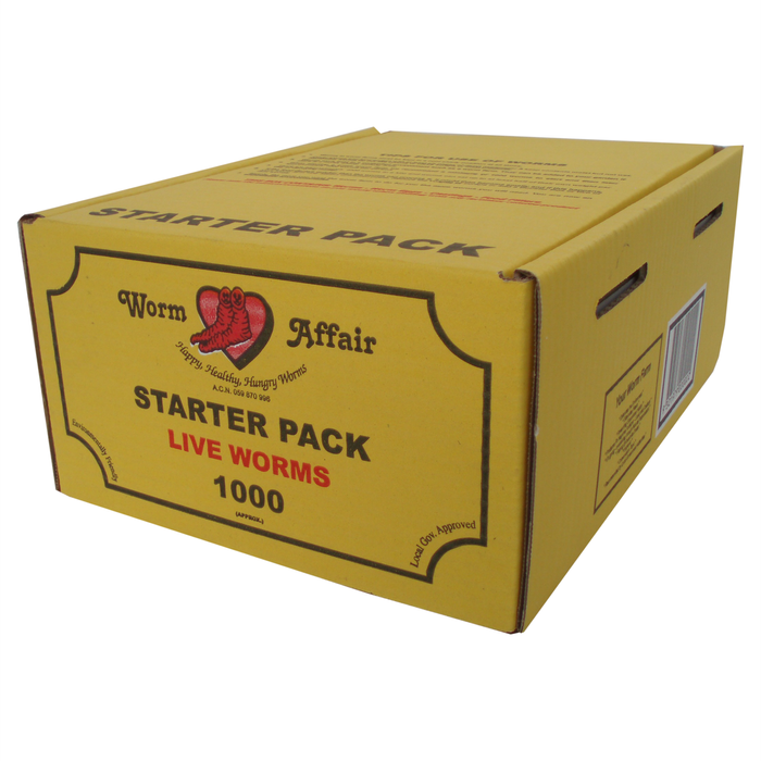 Worm Affair Live Organic Worm Starter Pack – Approx 1000 Worms