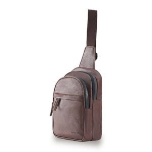 Tosca Vegan Leather Slinger Mens Fashion Sling Bag - Chocolate