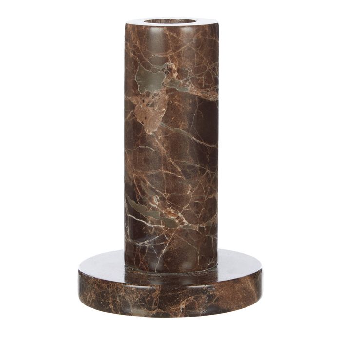 Amalfi Academy Albert Marble Candle Holder Brown 8x8x12cm